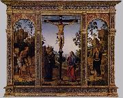 PERUGINO, Pietro The Galitzin Triptych af oil on canvas